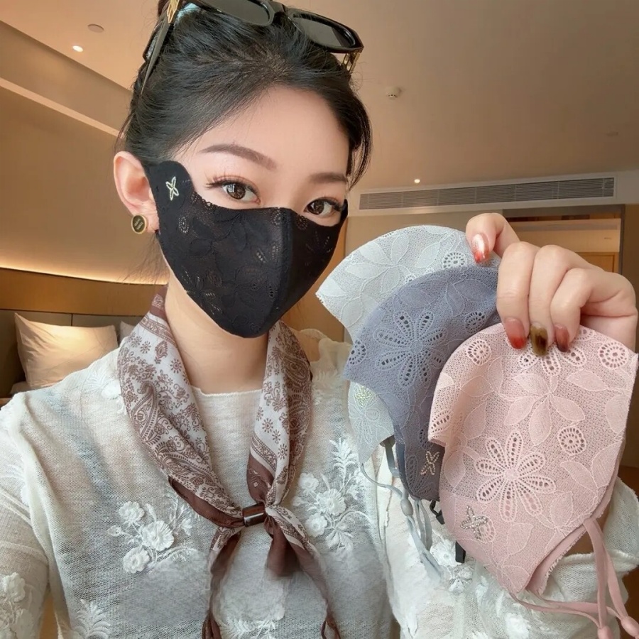 Cloth Face Mask Washable - Lace eye protection mask - Women's
