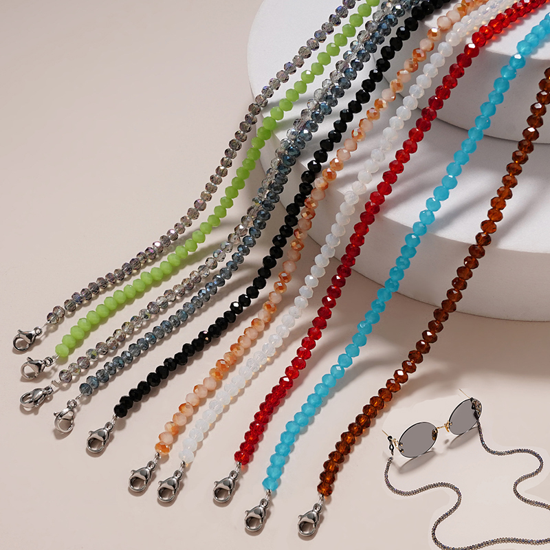 Mask Chain Holder - Crystal Glasses Chain For Women Elegant