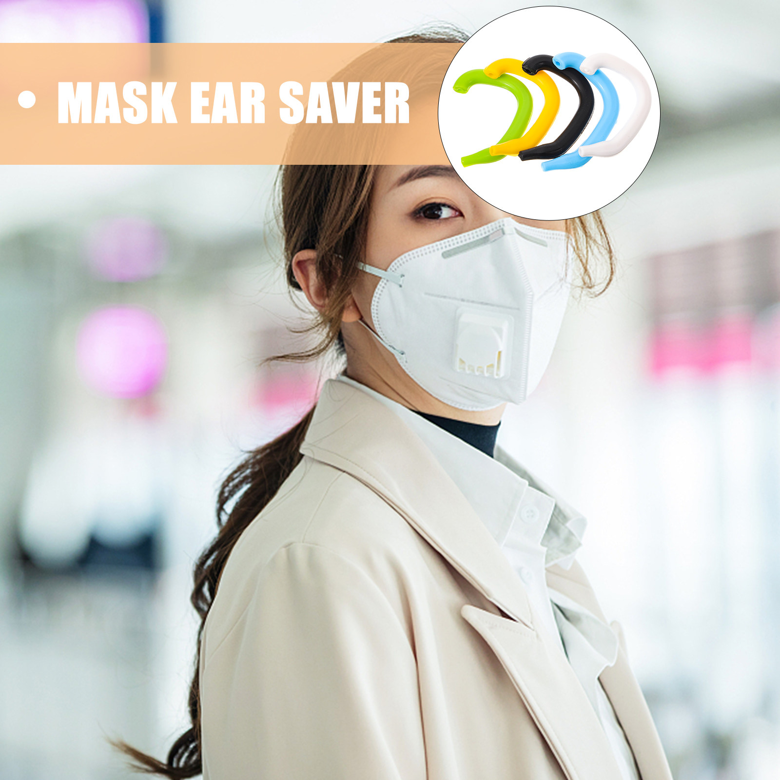 5Pcs Premium Silicone Ear Save - Disposable Surgical Mask recension och pris