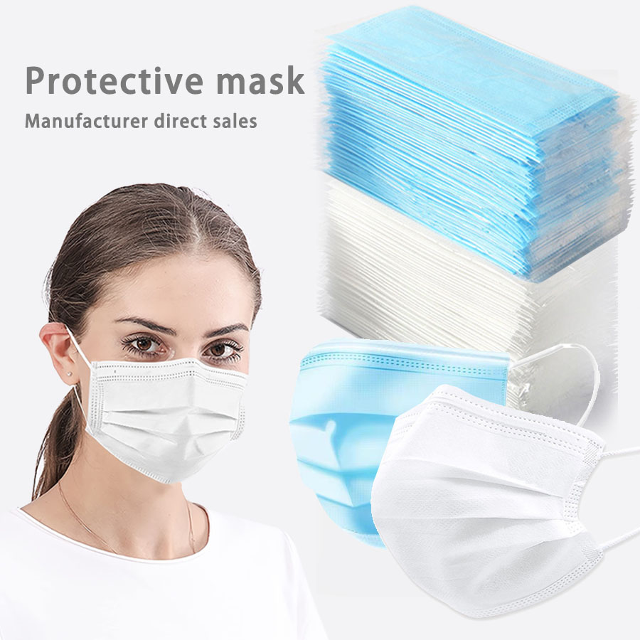 50/100Pcs Disposable Mask for  - Disposable Mask Blue recension och pris
