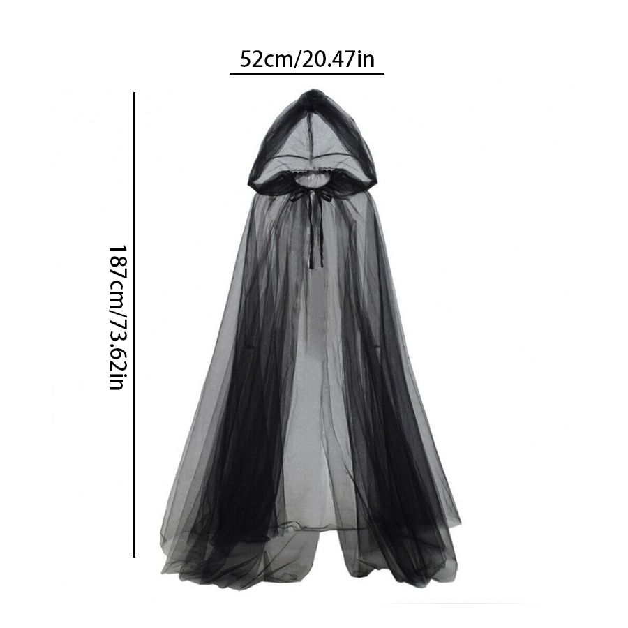2pcs Set of Black Veil Cape An - Black Face Mask Pack recension och pris