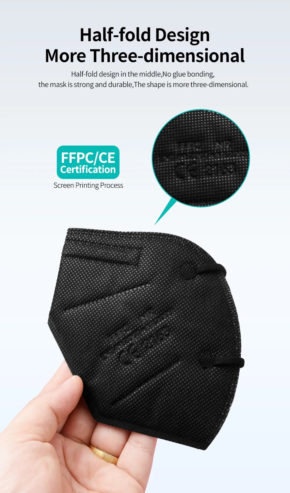 5Layer FFP2 Masks CE Approve K - Disposable Mask Blue recension och pris