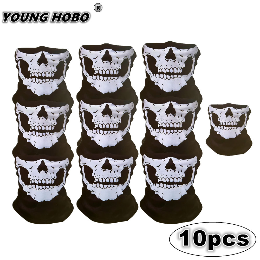 10pcs Skull Seamless Windproof - Sports Mask Breathable recension och pris