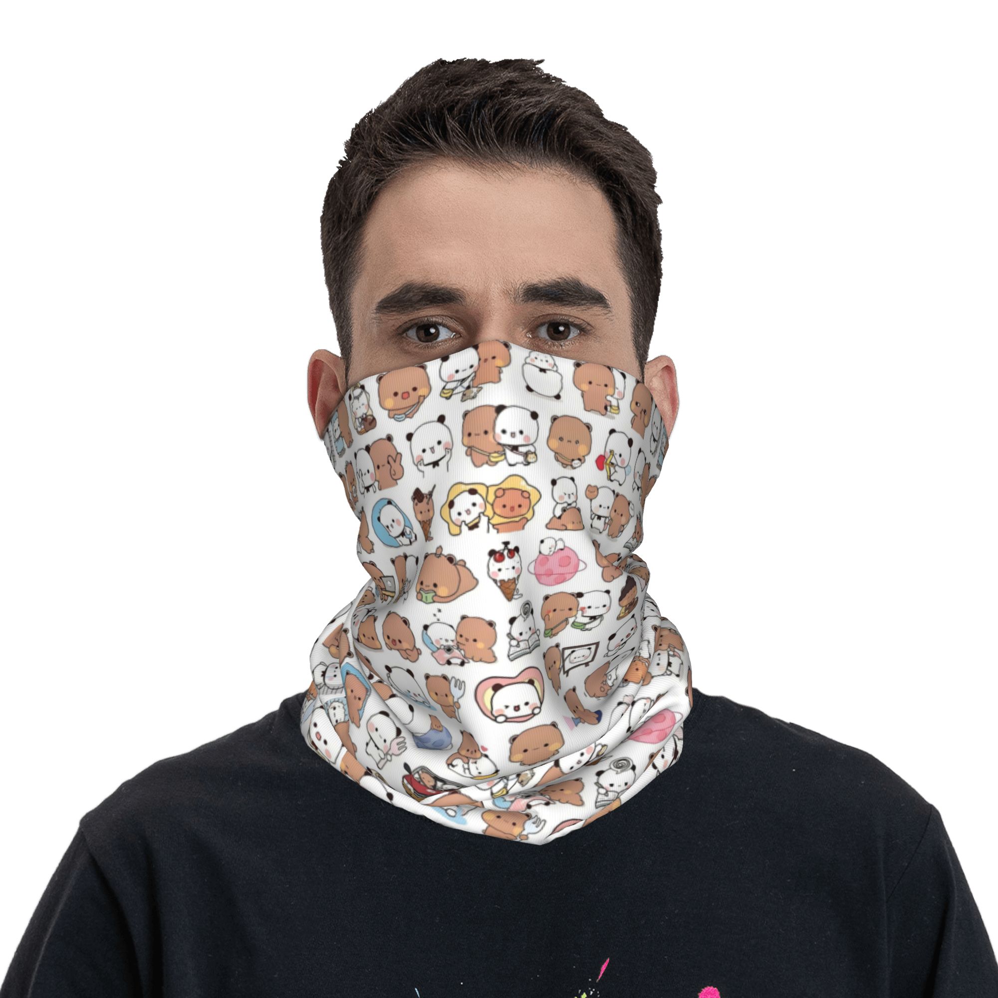 Custom Bear Cartoon Peach And  - Neck Gaiter Face Cover recension och pris