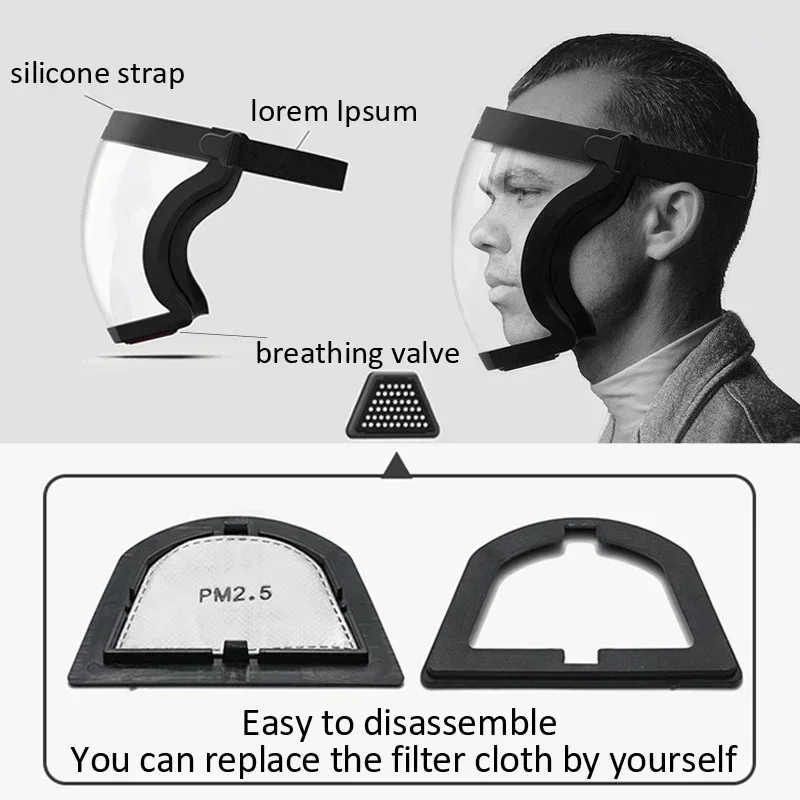 Protective Full Face Shield Ma - Anti Pollution Mask recension och pris