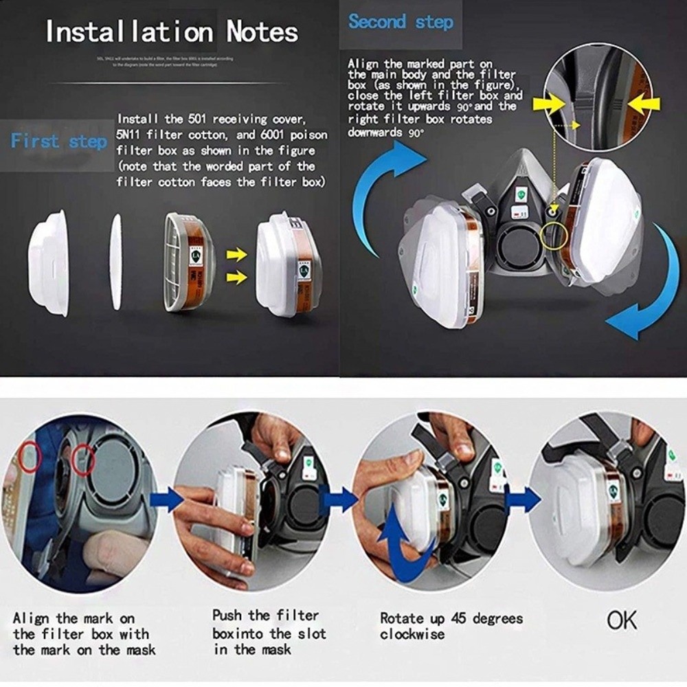 Reusable ‌Half-face Profession - Respirator Half Face recension och pris