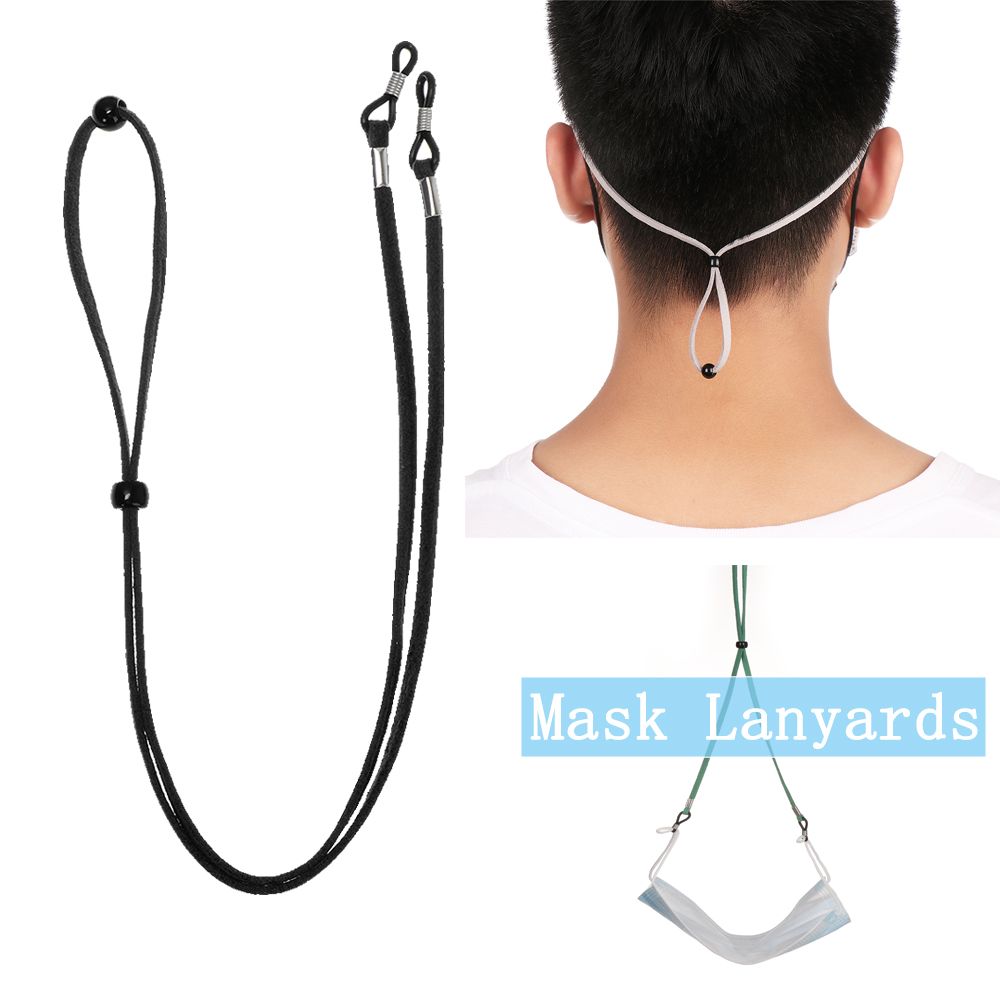 Adjustable Non-slip Leather Fa - Mask Lanyard Adjustable recension och pris
