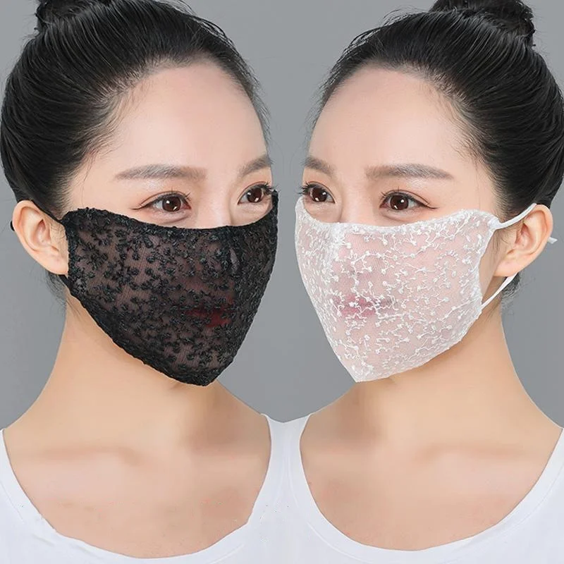 1/2pc Black White Lace Face Ma - Cloth Face Mask Washable recension och pris