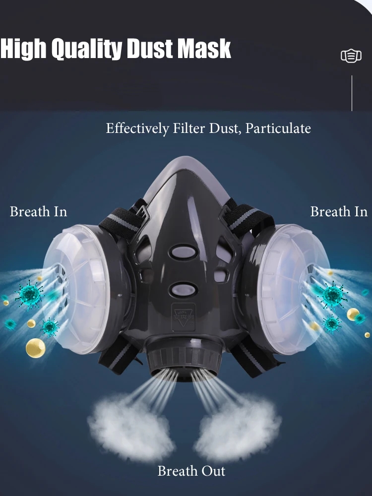 Half Face Dust Mask Safety Gog - Kn95 Respirator Mask recension och pris