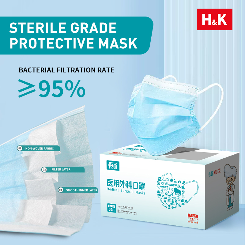50/100 PCS Box Blue Face Masks - Disposable Mask Blue recension och pris