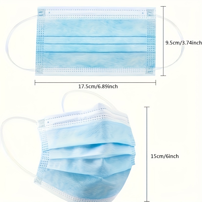 200Pcs Thickened Blue Disposab - Disposable Mask Blue recension och pris