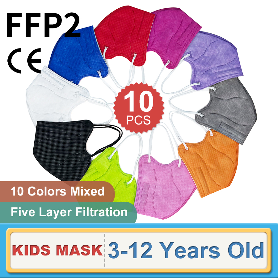 10PCS Children FFP2 Face Mask  - Kn95 Respirator Mask recension och pris
