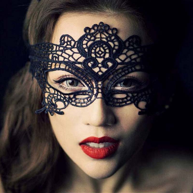 Sexy Women Lace Hollow Masquer - Respirator Half Face recension och pris