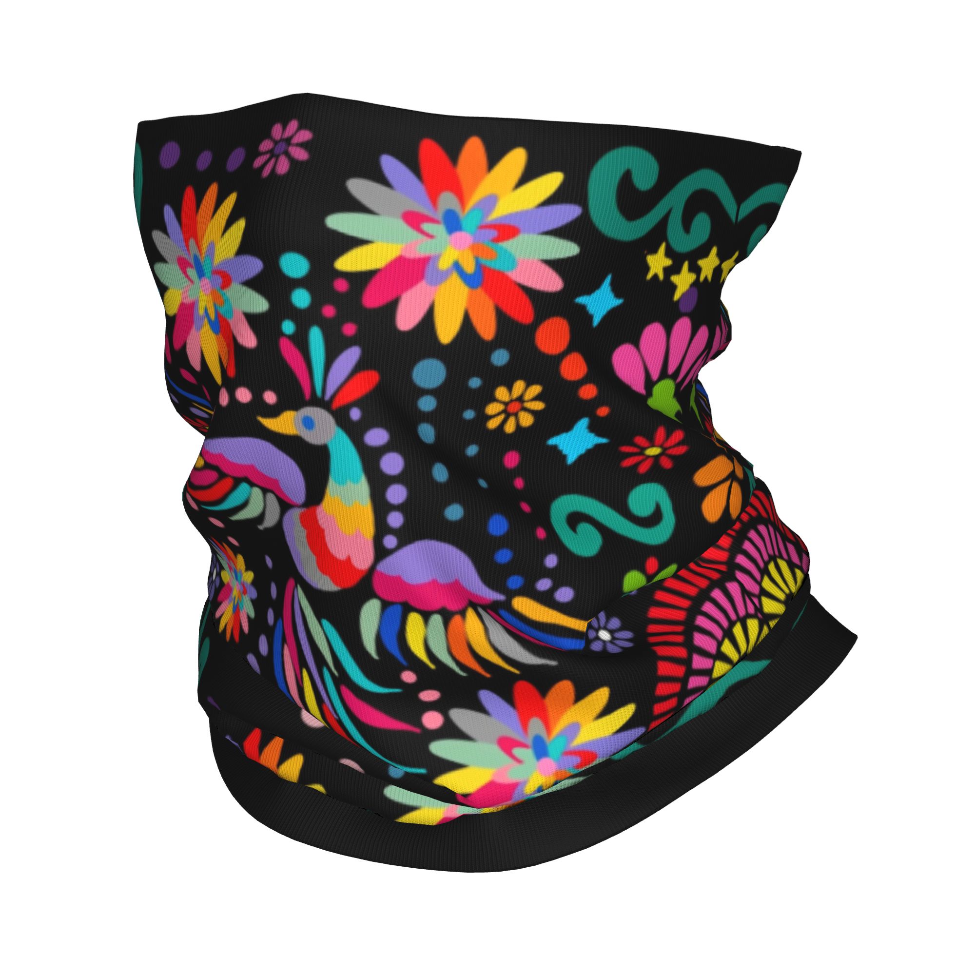 Custom Mexican Floral Flower T - Neck Gaiter Face Cover recension och pris