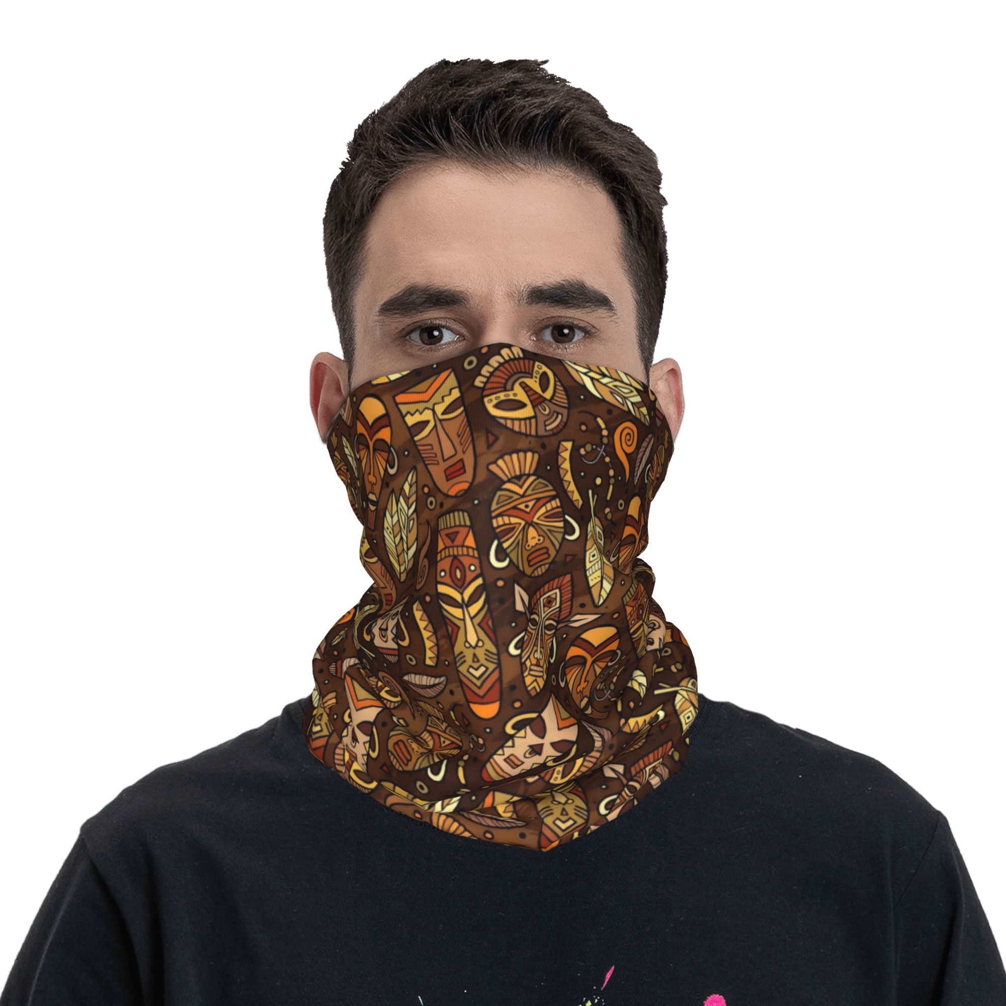 Custom Tribal Mask Pattern Ban - Neck Gaiter Face Cover recension och pris
