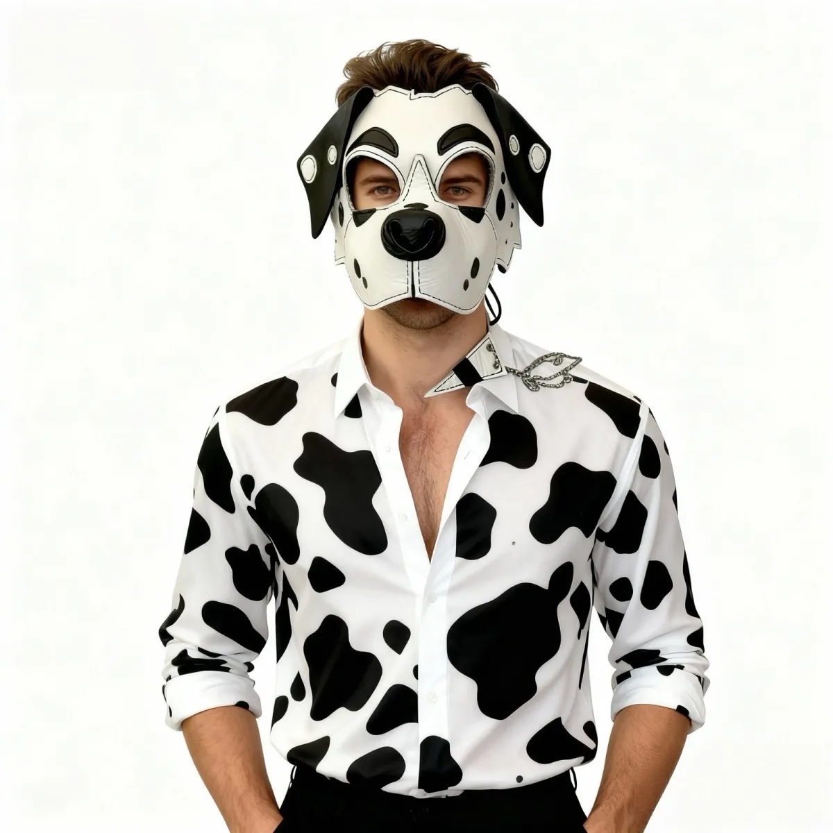 Leather Dalmatian Dog Half Fac - Respirator Half Face recension och pris