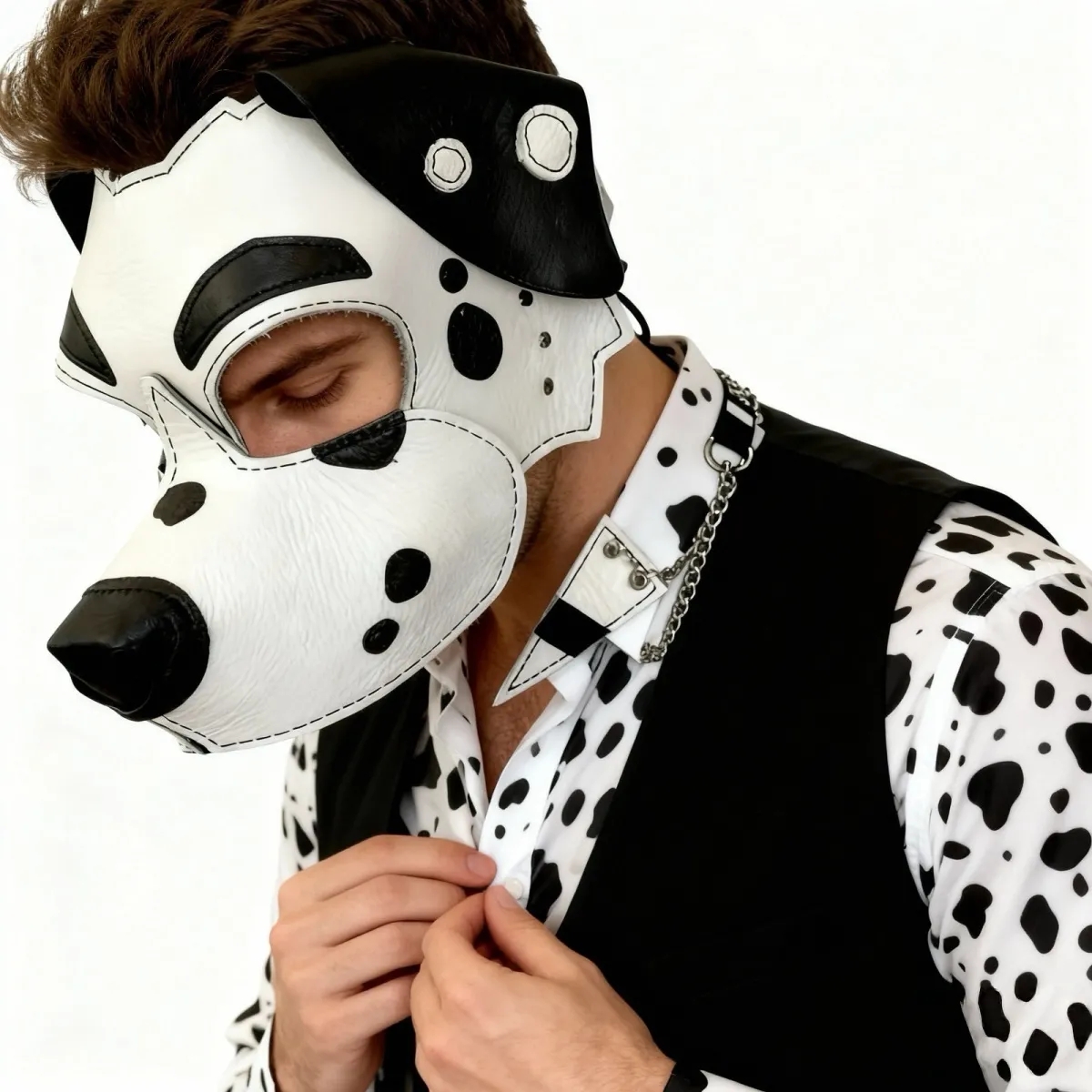 Leather Dalmatian Dog Half Fac - Respirator Half Face recension och pris