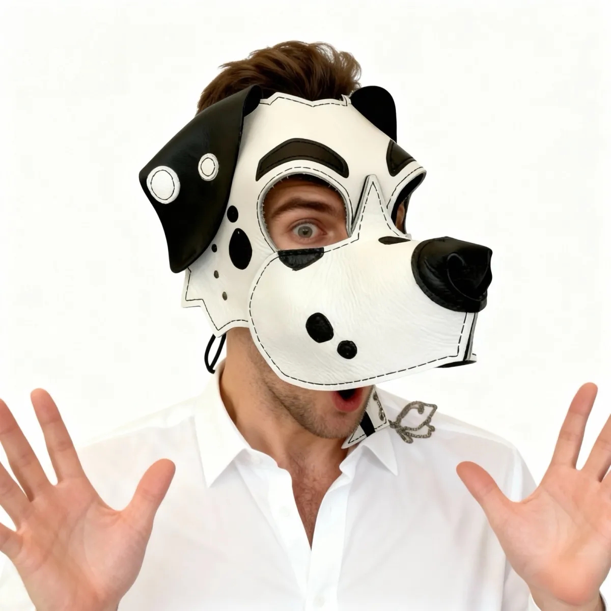 Leather Dalmatian Dog Half Fac - Respirator Half Face recension och pris