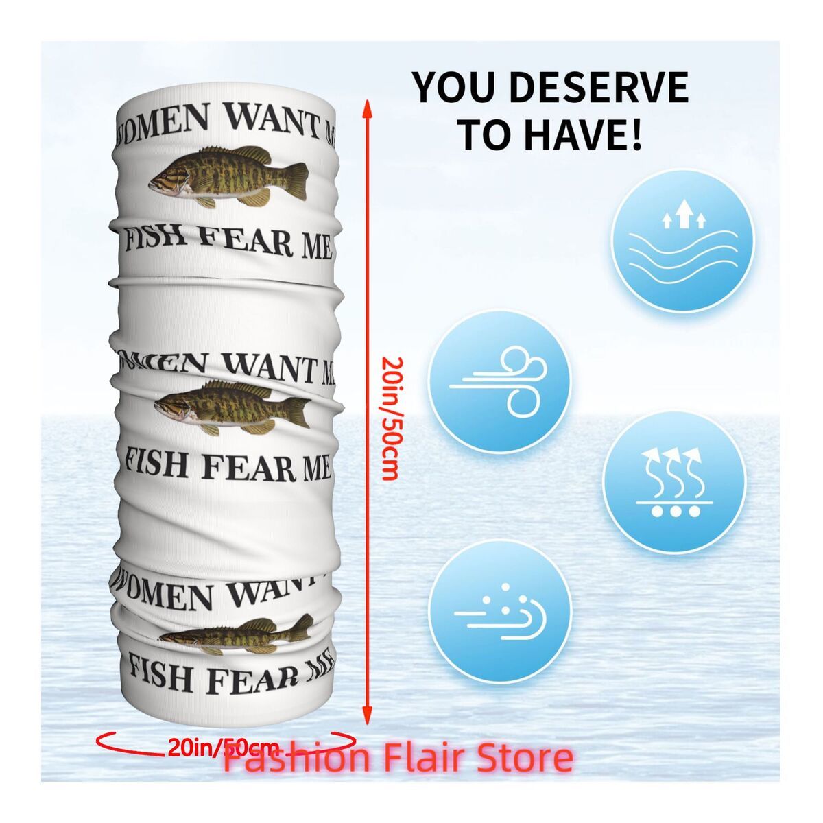 Fish Neck Gaiter Face Scarf Co - Neck Gaiter Face Cover recension och pris
