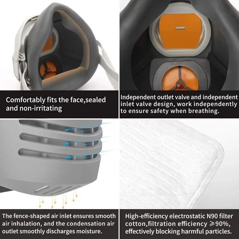 Dust Mask +20pcs Filter Cotton - Dust Mask Construction recension och pris