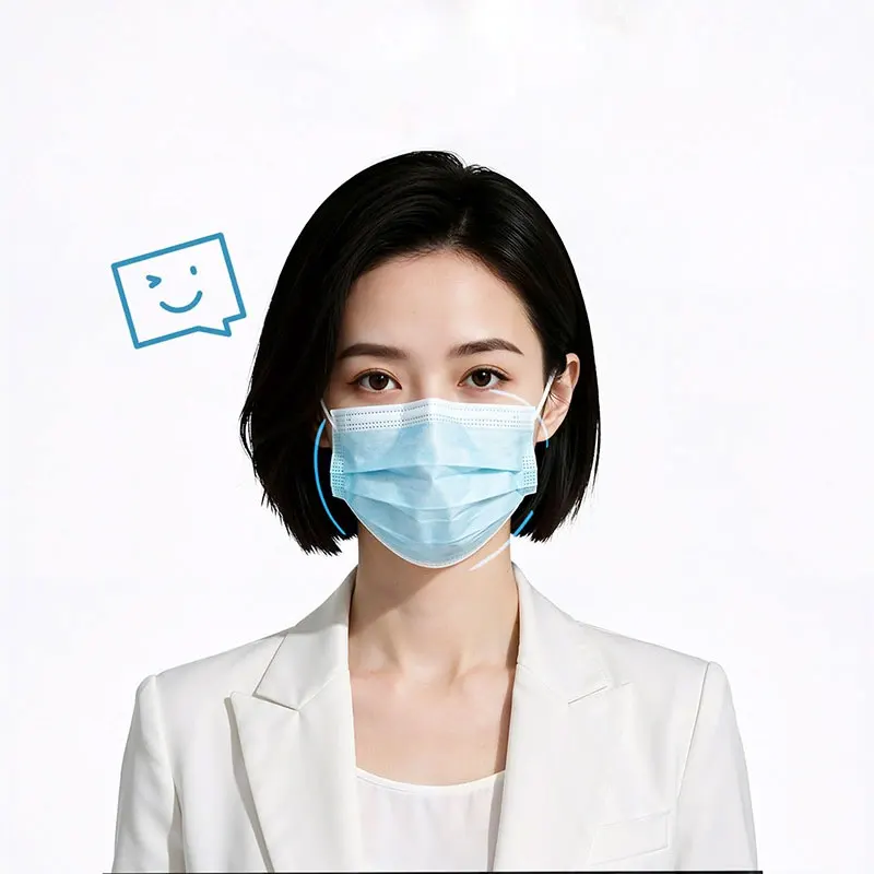 50pcs/100pcs/150pcs Premium Co - Disposable Mask Blue recension och pris
