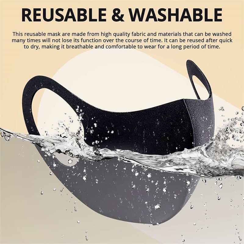 5/10PCS Fashion Solid Earloop  - Cloth Face Mask Washable recension och pris