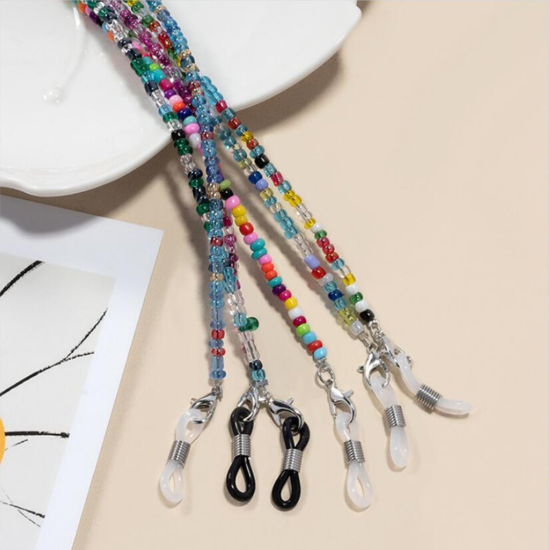 Colorful Rice Bead Glasses Cha - Mask Chain Holder recension och pris