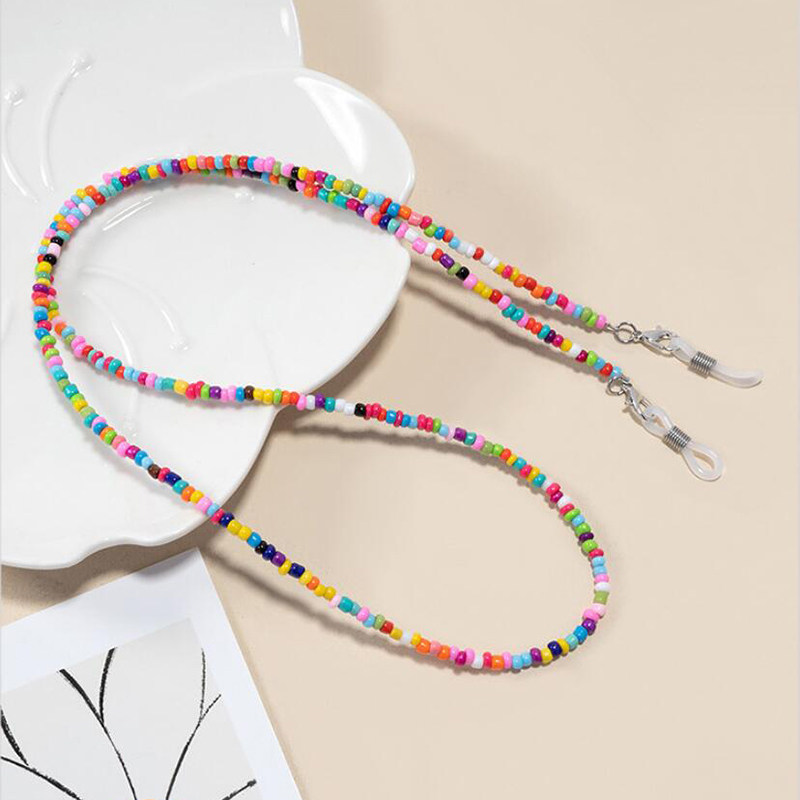 Colorful Rice Bead Glasses Cha - Mask Chain Holder recension och pris