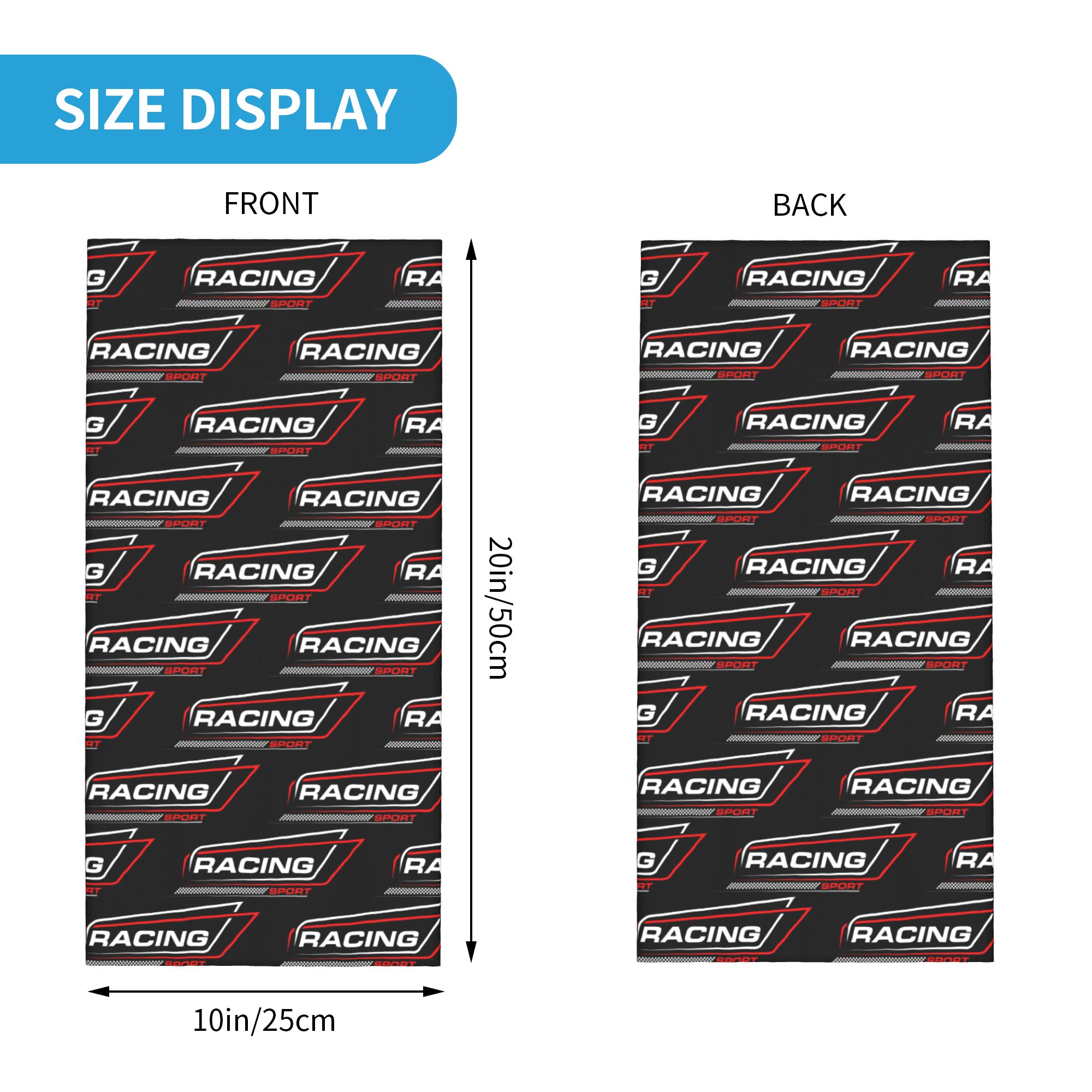 Custom Racing Speed Race Banda - Neck Gaiter Face Cover recension och pris