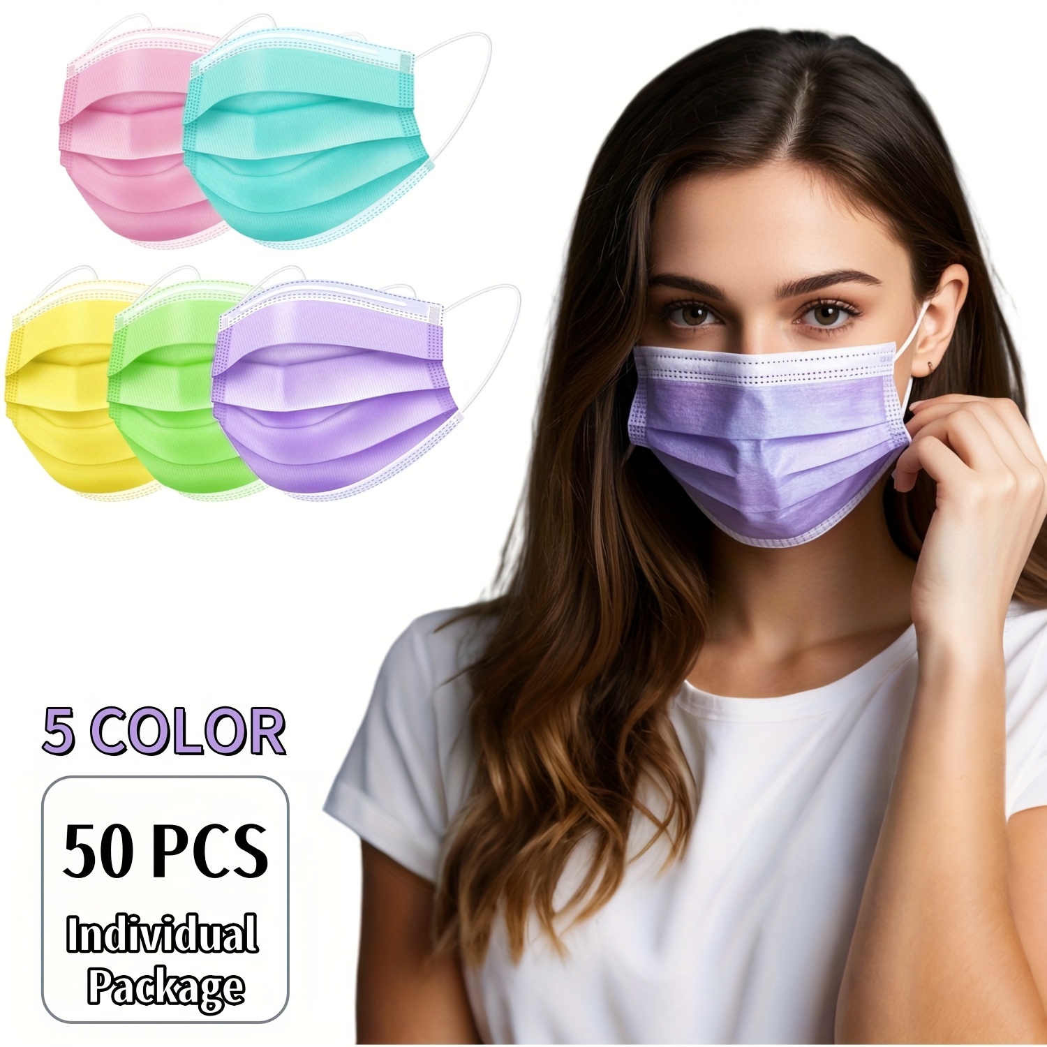 100/50Pcs Three-Layer Protecti - Kids Face Mask recension och pris