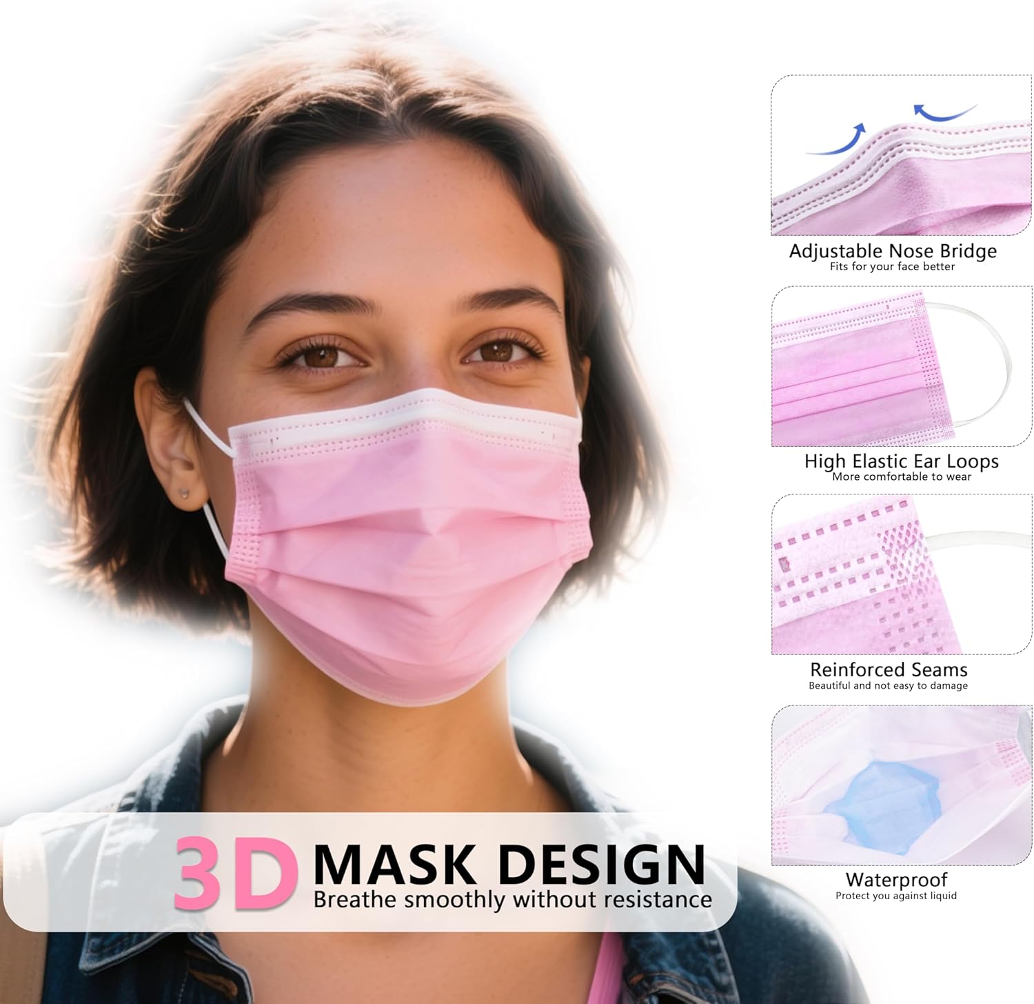 100/50Pcs Three-Layer Protecti - Kids Face Mask recension och pris