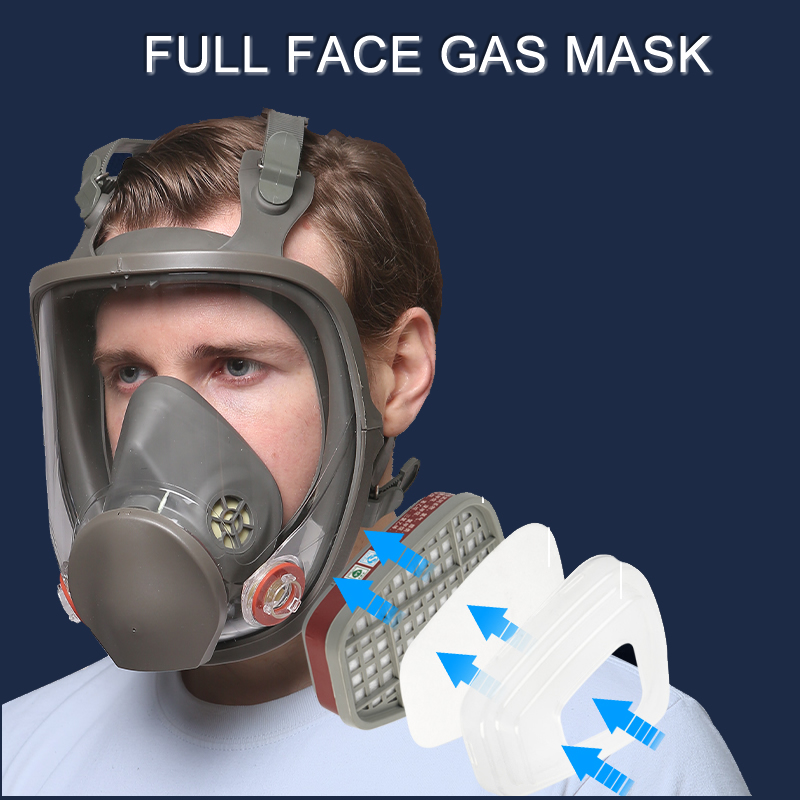 6800 Full Face Gas Respirator  - Dust Mask Construction recension och pris