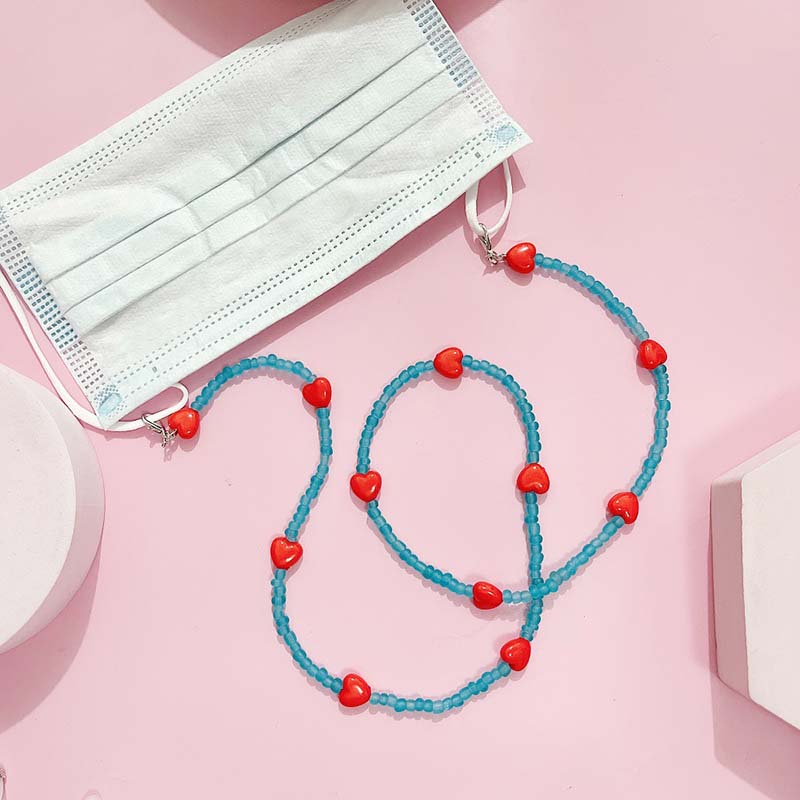 Trendy Peach Heart Anti Slip R - Mask Chain Holder recension och pris